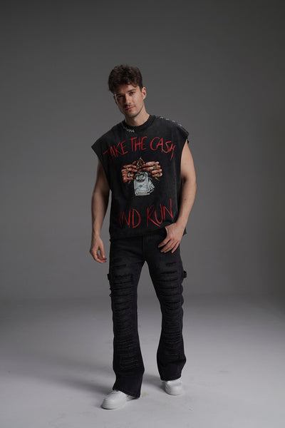 RIPPED TO RIOT FLARED VALKYRE JEANS