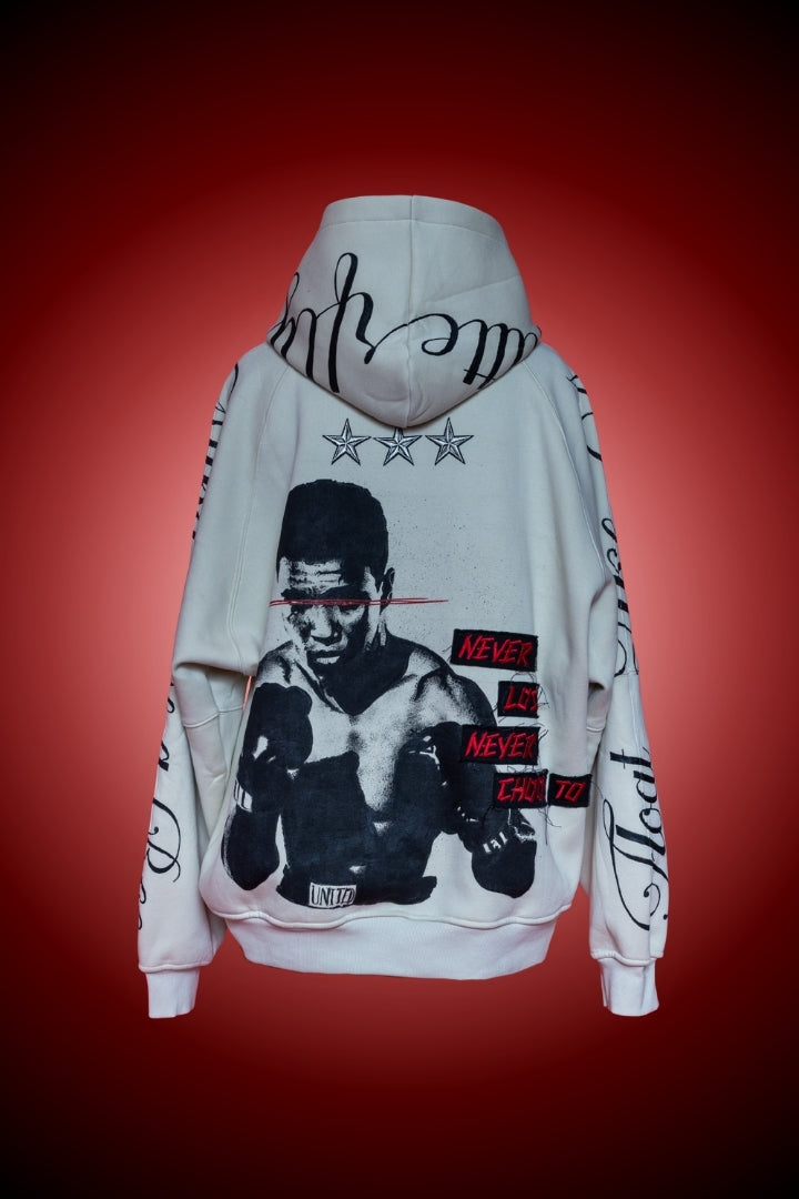 ‘KNOCKOUT KING’ VALKYRE HAND PAINTED HOODIE