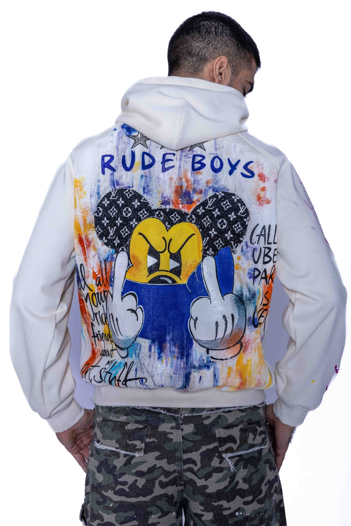 ‘RUDE BOY ROYALTY’ VALKYRE HAND PAINTED HOODIE