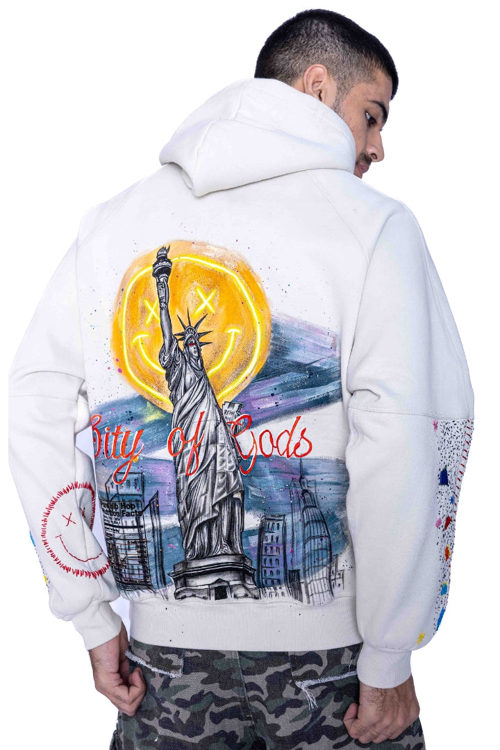 ‘GOD MODE NYC’ VALKYRE HAND PAINTED HOODIE