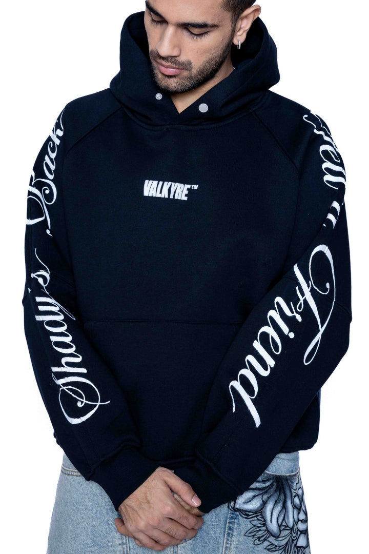 ‘SUPERMAN AIN'T SAVING NONE’ VALKYRE HAND PAINTED HOODIE