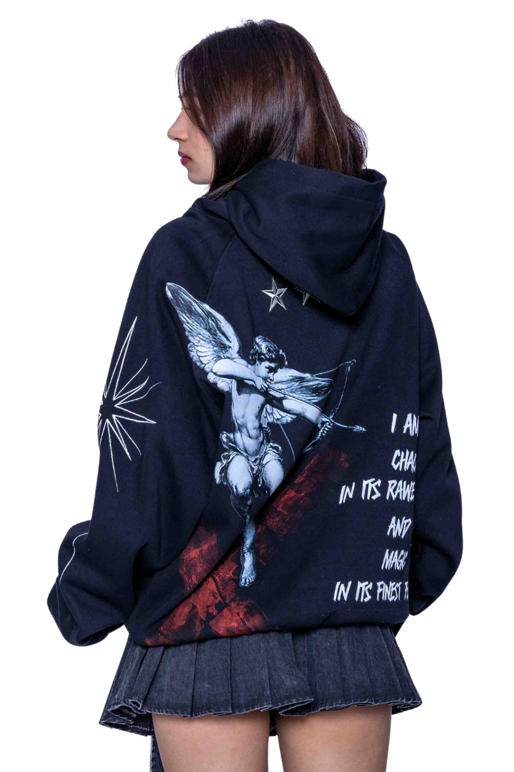 ‘CROSSFIRE ROMANCE’ VALKYRE HAND PAINTED HOODIE
