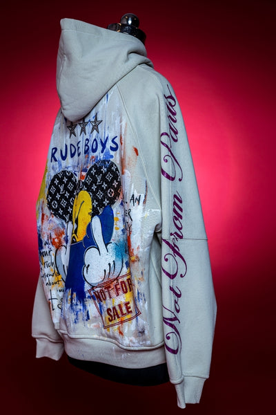 ‘RUDE BOY ROYALTY’ VALKYRE HAND PAINTED HOODIE