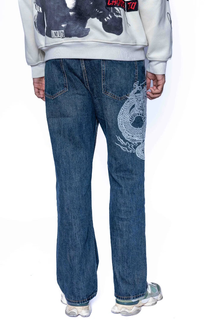 DRAGON EMBROIDERY UNISEX VALKYRE JEANS