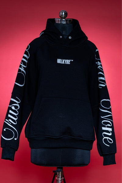 ‘THE LAST RIDE’ BLACK VALKYRE HAND PAINTED HOODIE