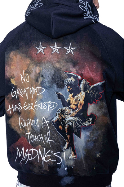 ‘TOUCH OF MADNESS’ VALKYRE HAND PAINTED HOODIE