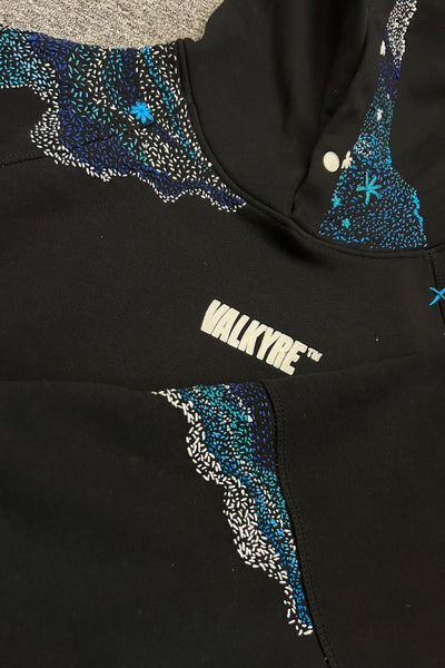 ‘BLUE WATERS’ HAND EMBROIDERED VALKYRE HOODIE