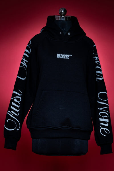 ‘THE LAST RIDE’ BLACK VALKYRE HAND PAINTED HOODIE