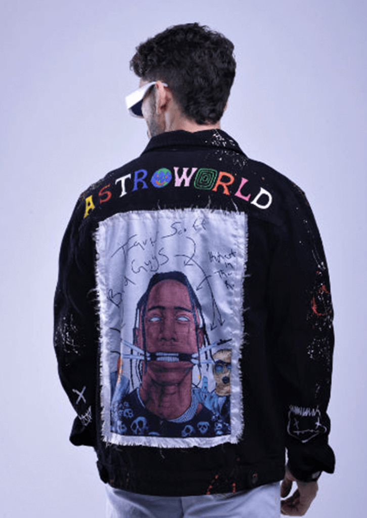 Astroworld custom hand painted popular jacket