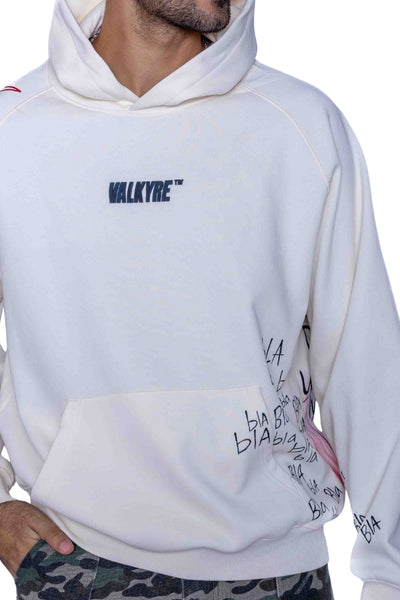 ‘LOVE DON’T FADE’ VALKYRE HAND PAINTED HOODIE