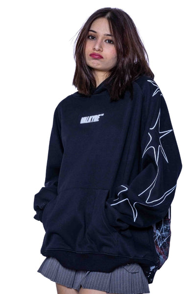 ‘BAD CHOICES MAKE GOOD STORIES’ VALKYRE HAND PAINTED HOODIE