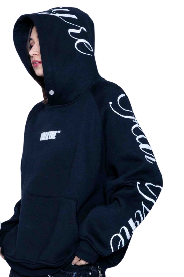 ‘THE LAST RIDE’ BLACK VALKYRE HAND PAINTED HOODIE