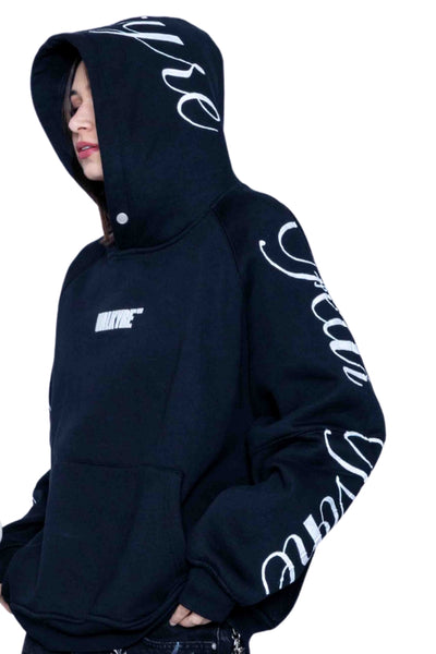 ‘THE LAST RIDE’ BLACK VALKYRE HAND PAINTED HOODIE