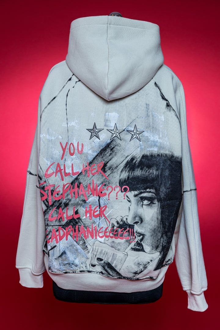 ‘NOT STEPHANIE’ VALKYRE HAND PAINTED HOODIE