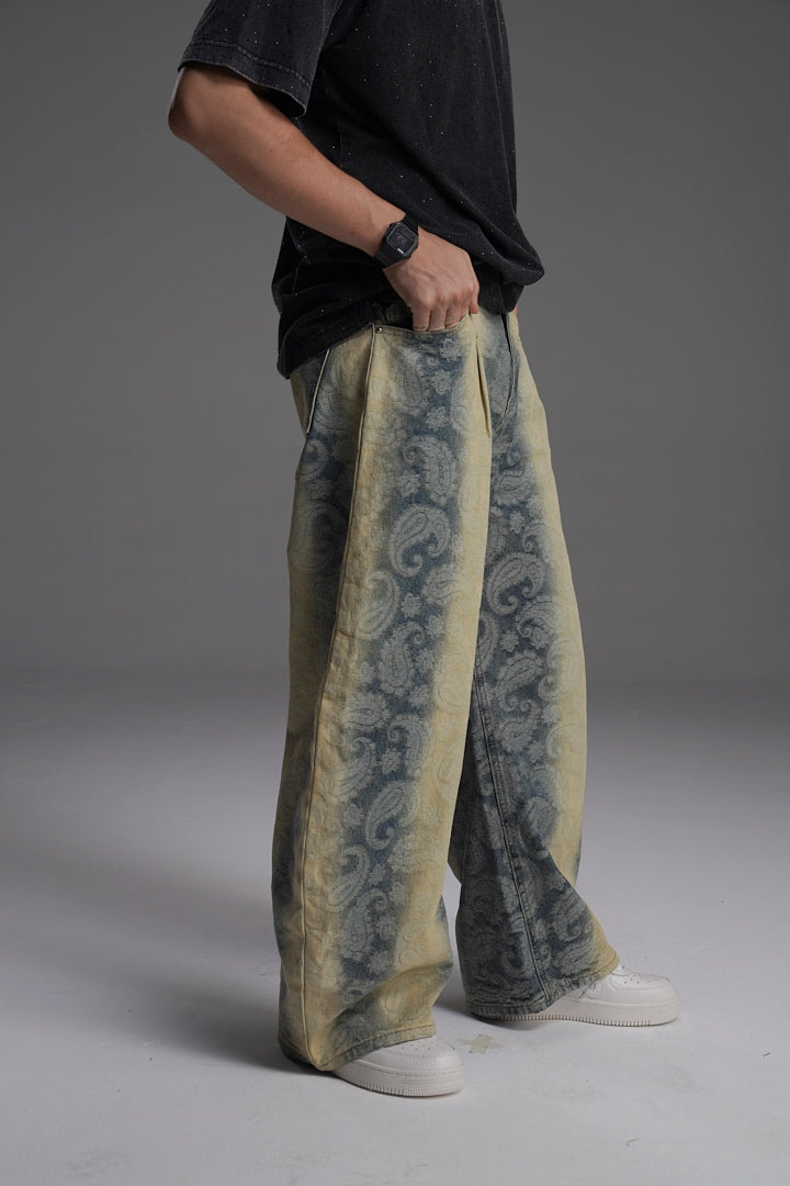 SHADOW PAISLEY UNISEX VALKYRE FABRIC JEANS