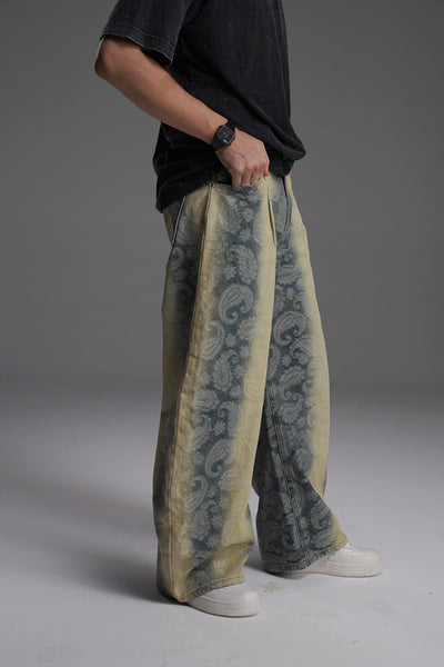 SHADOW PAISLEY UNISEX VALKYRE FABRIC JEANS