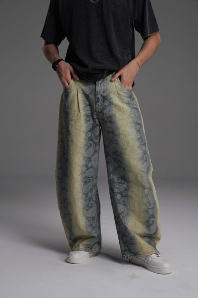 SHADOW PAISLEY UNISEX VALKYRE FABRIC JEANS