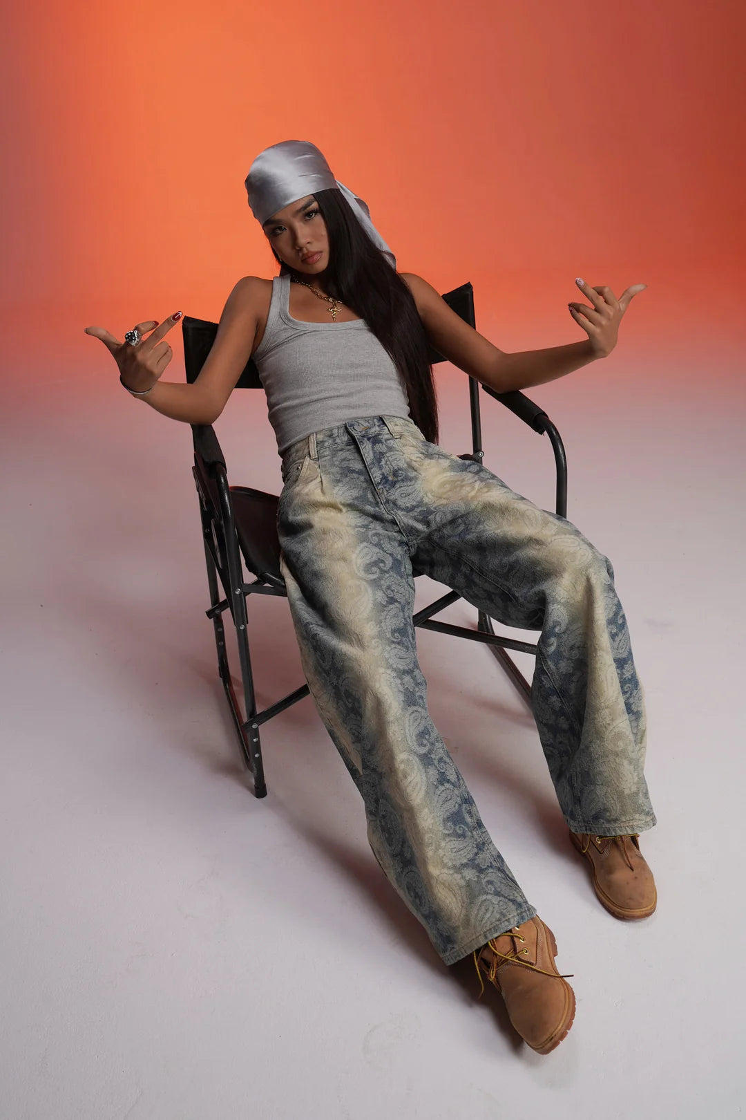 SHADOW PAISLEY UNISEX VALKYRE FABRIC JEANS