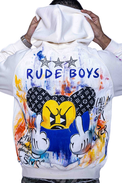 ‘RUDE BOY ROYALTY’ VALKYRE HAND PAINTED HOODIE