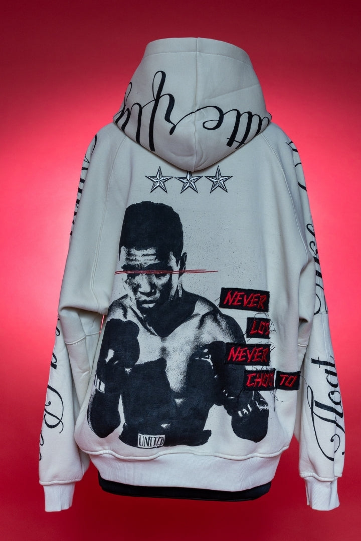‘KNOCKOUT KING’ VALKYRE HAND PAINTED HOODIE