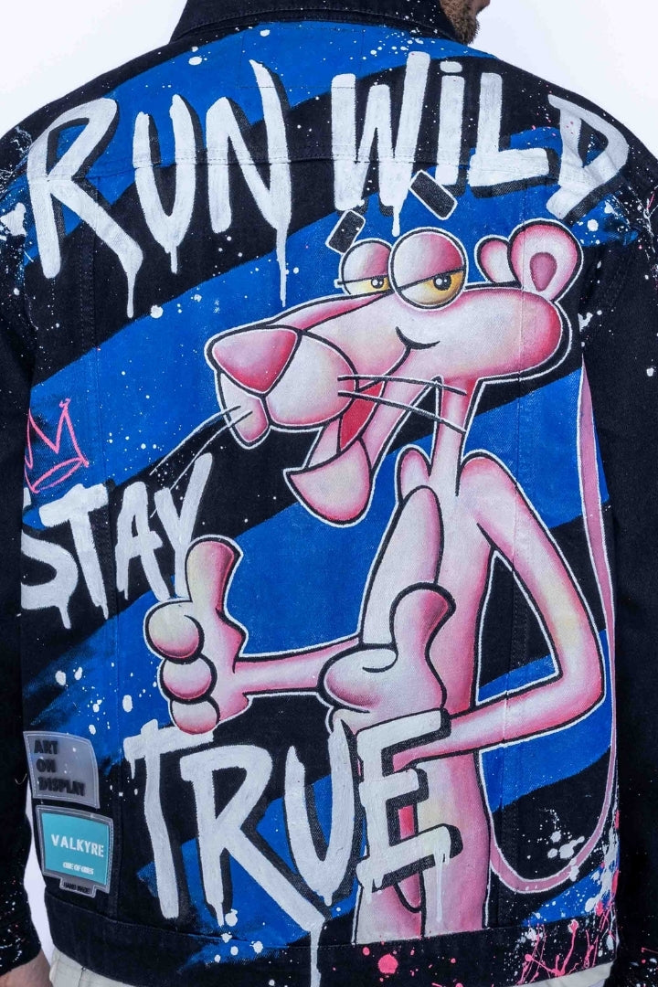 'RUN WILD, STAY TRUE' VALKYRE HAND PAINTED JACKET