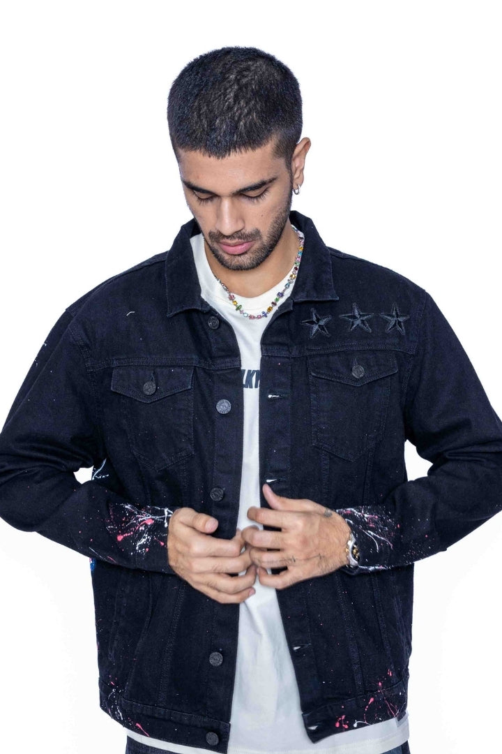 'RUN WILD, STAY TRUE' VALKYRE HAND PAINTED JACKET