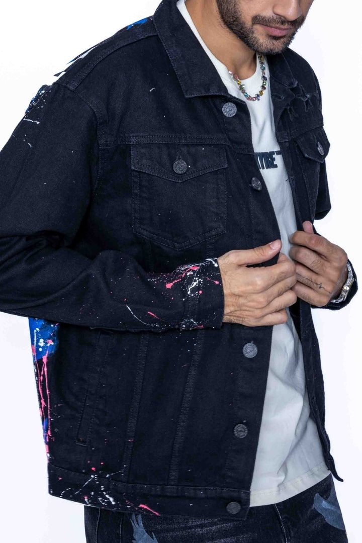 'RUN WILD, STAY TRUE' VALKYRE HAND PAINTED JACKET