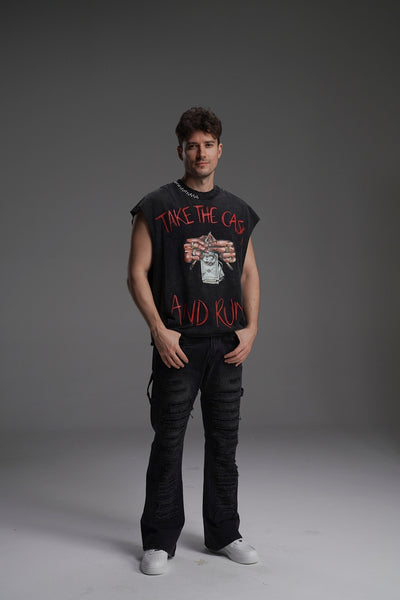 RIPPED TO RIOT FLARED VALKYRE JEANS