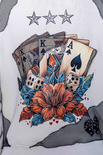 ‘LUCKY DRAW’ VALKYRE HAND PAINTED HOODIE