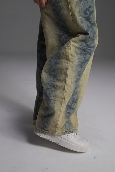 SHADOW PAISLEY UNISEX VALKYRE FABRIC JEANS