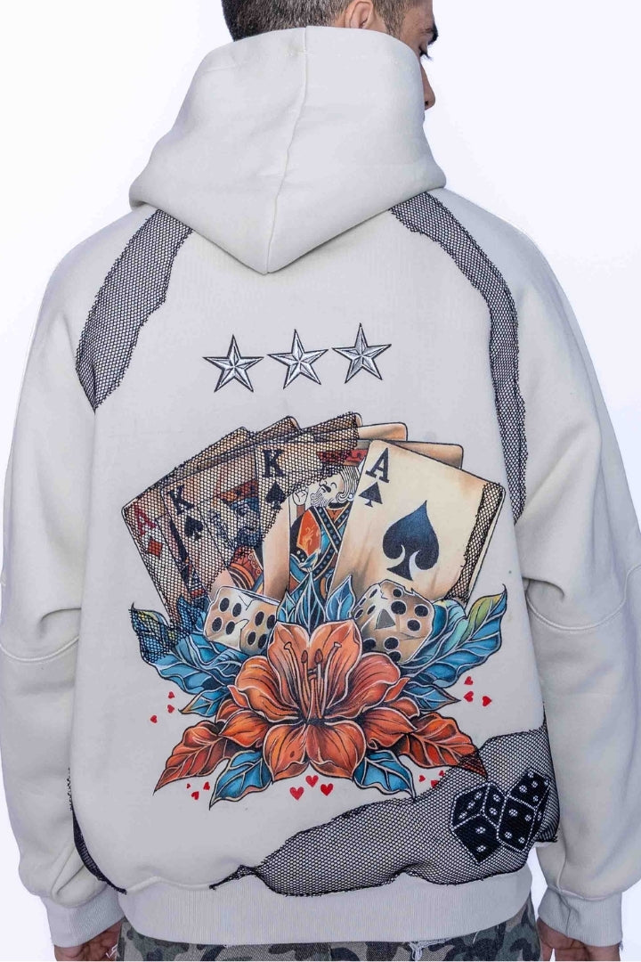 ‘LUCKY DRAW’ VALKYRE HAND PAINTED HOODIE