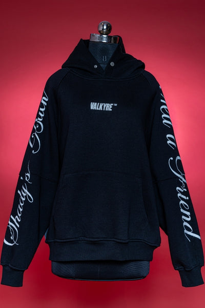 ‘SUPERMAN AIN'T SAVING NONE’ VALKYRE HAND PAINTED HOODIE