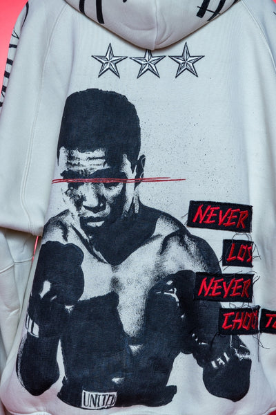 ‘KNOCKOUT KING’ VALKYRE HAND PAINTED HOODIE