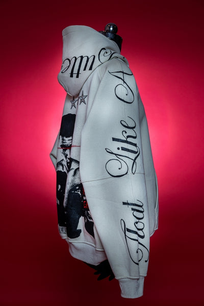 ‘KNOCKOUT KING’ VALKYRE HAND PAINTED HOODIE