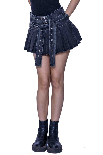 DOUBLE BUCKLE' VALKYRE DENIM SKIRTS - S3