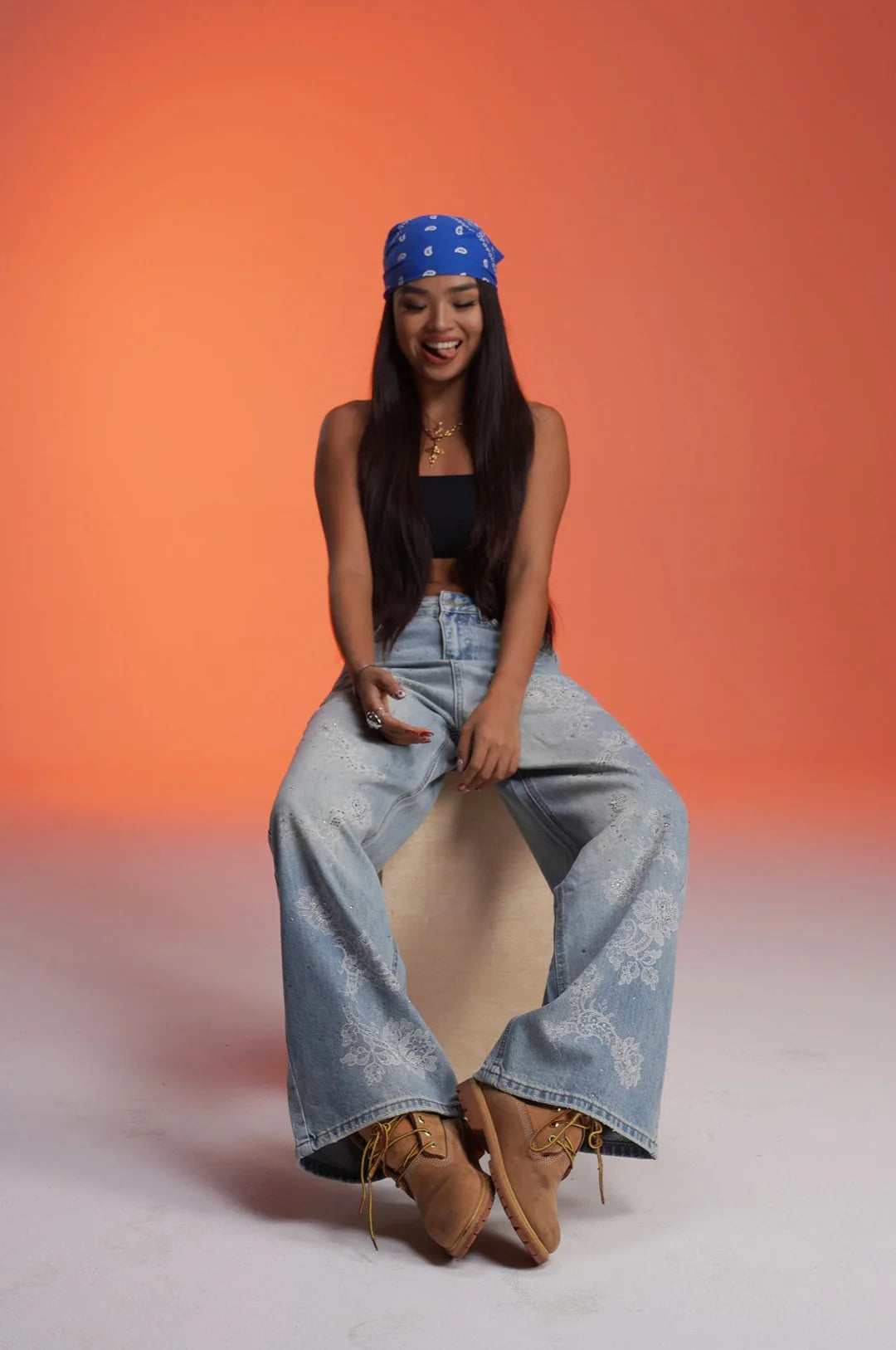 MOONLIT PAISLEY VALKYRE DENIMS