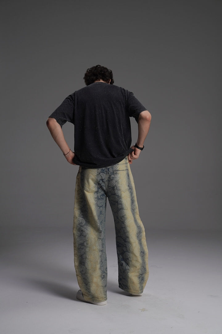 SHADOW PAISLEY UNISEX VALKYRE FABRIC JEANS