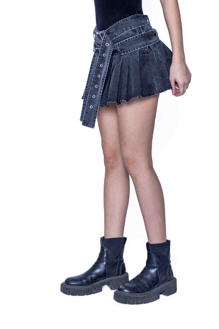 DOUBLE BUCKLE' VALKYRE DENIM SKIRTS - S3