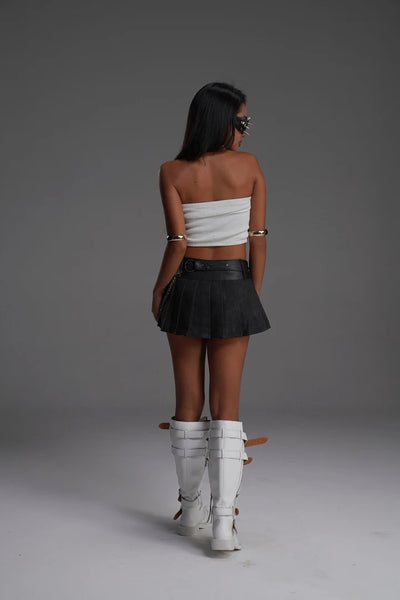 CHAIN REACTION VALKYRE BLACK PLEATED SKIRT