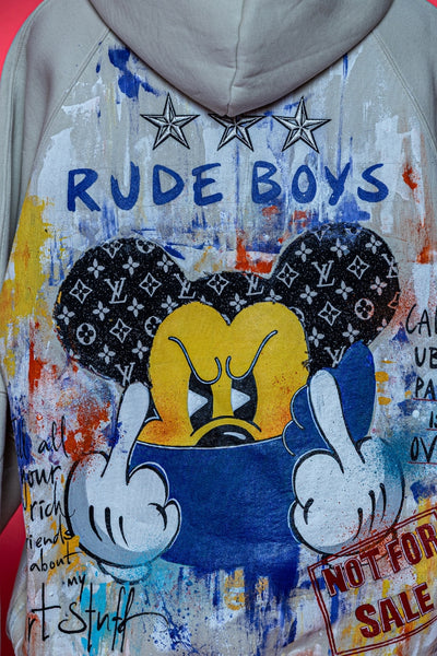 ‘RUDE BOY ROYALTY’ VALKYRE HAND PAINTED HOODIE