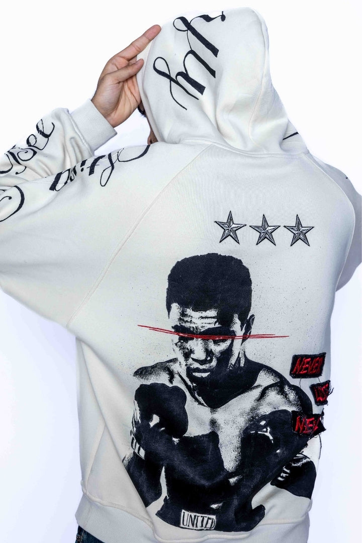 ‘KNOCKOUT KING’ VALKYRE HAND PAINTED HOODIE