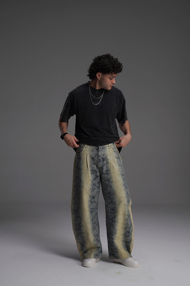 SHADOW PAISLEY UNISEX VALKYRE FABRIC JEANS