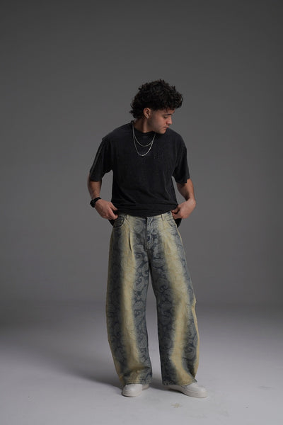 SHADOW PAISLEY UNISEX VALKYRE FABRIC JEANS