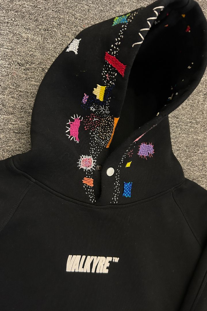 ‘CANDY CRUSH’ HAND EMBROIDERED VALKYRE HOODIE