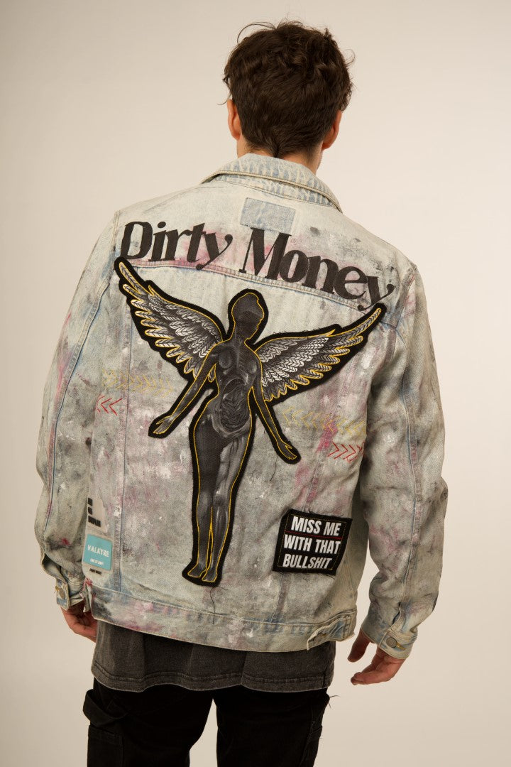 'DIRTY MONEY' OFF WHITE VALKYRE JACKET