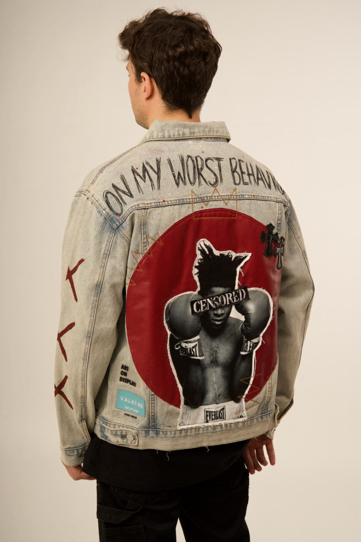 BASQUIAT - 'ON MY WORST BEHAVIOUR' OFF WHITE VALKYRE JACKET