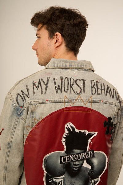 BASQUIAT - 'ON MY WORST BEHAVIOUR' OFF WHITE VALKYRE JACKET