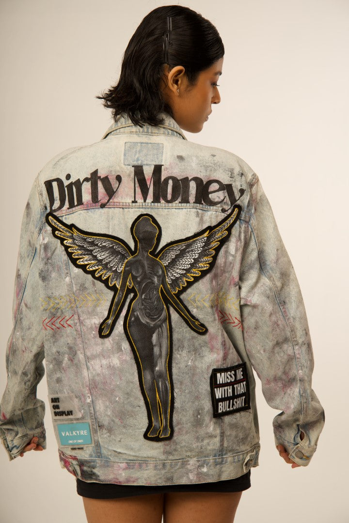 'DIRTY MONEY' OFF WHITE VALKYRE JACKET