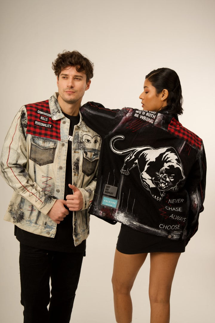 PANTHER 'POWER TO THE PEOPLE' OFF WHITE VALKYRE JACKET