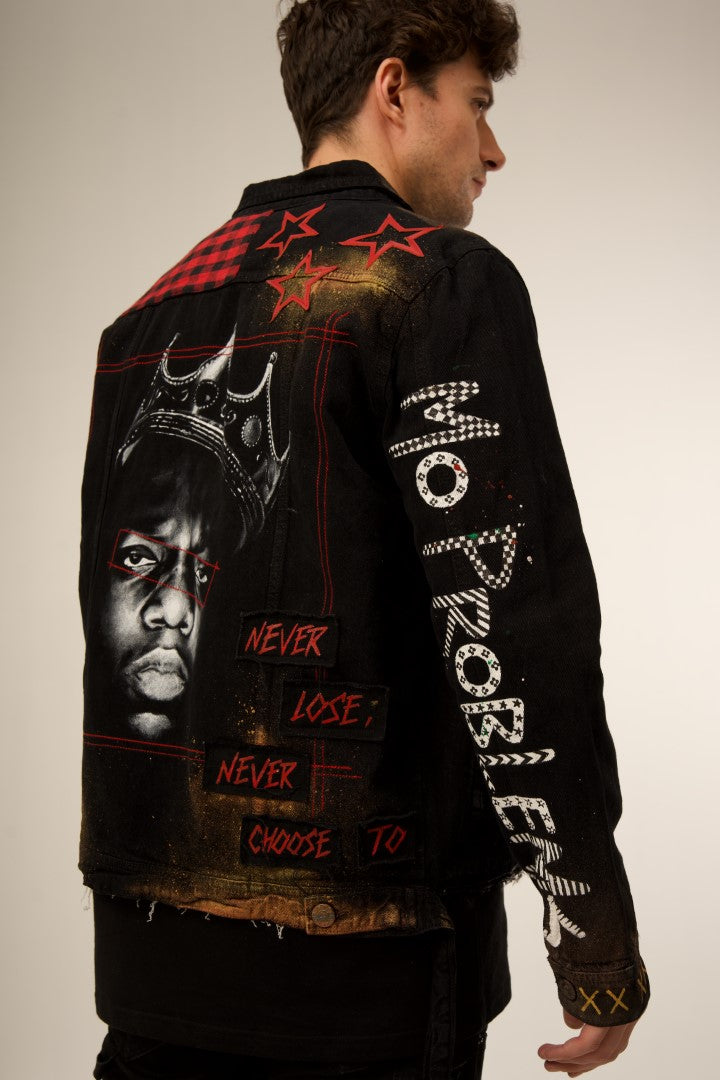 NOTORIOUS B.I.G 'NEVER LOSE, NEVER CHOSE TO' BLACK VALKYRE JACKET